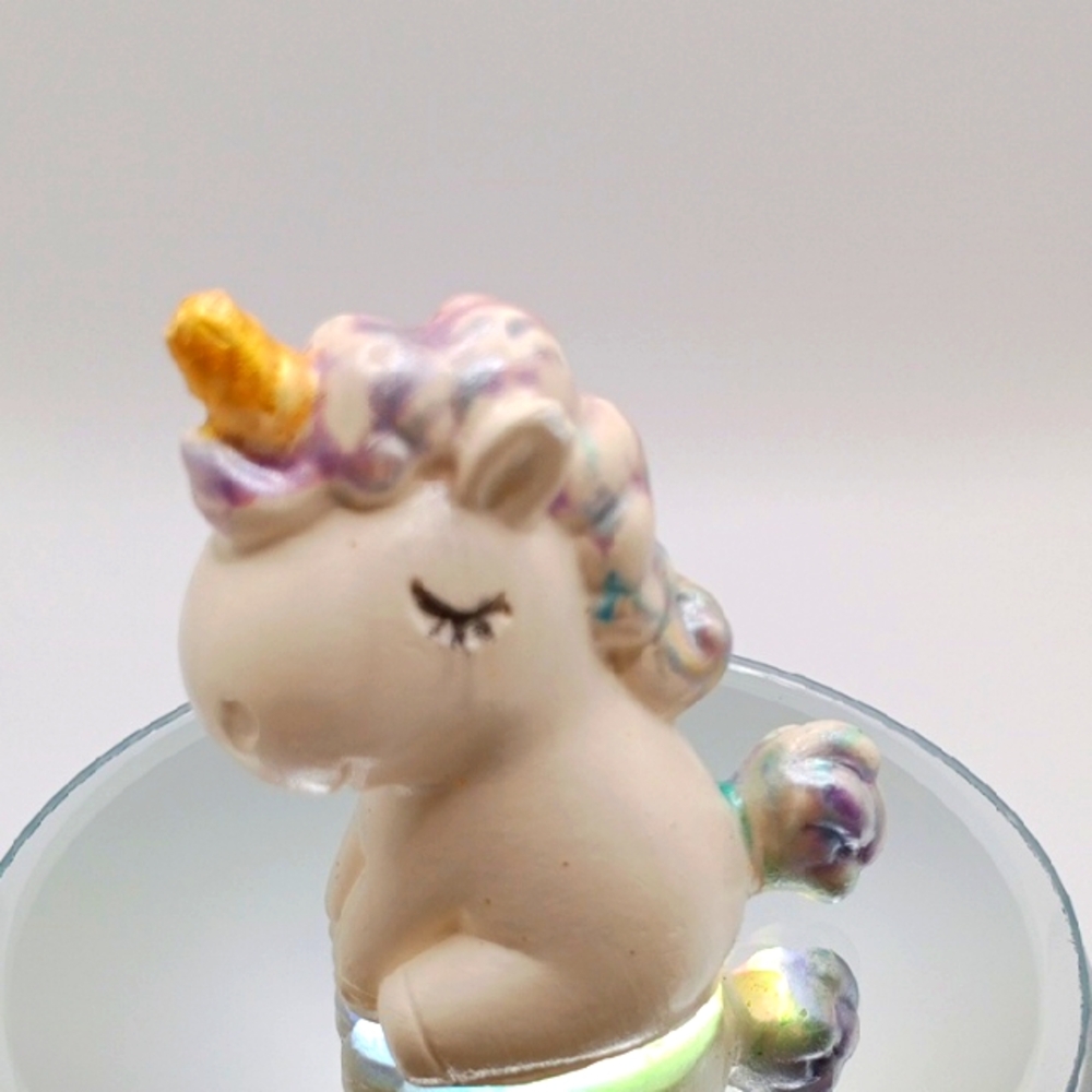 NEW Hand Made 💕 Cream and Gold Unicorn Sculpture Art
